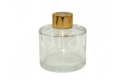 Apaļa pudele ar zelta korķi mājas smaržām, 100 ml 2