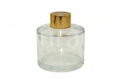 Apaļa pudele ar  zelta korķi mājas smaržām, 50 ml 2