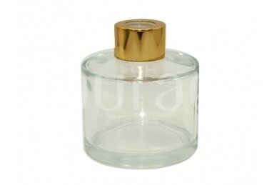 Apaļa pudele ar  zelta korķi mājas smaržām, 50 ml 3