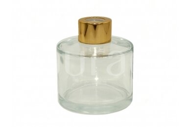 Apaļa pudele ar  zelta korķi mājas smaržām, 50 ml